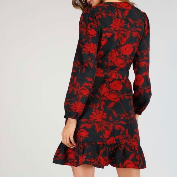 Floral faux wrap dress - Picture 3 of 5